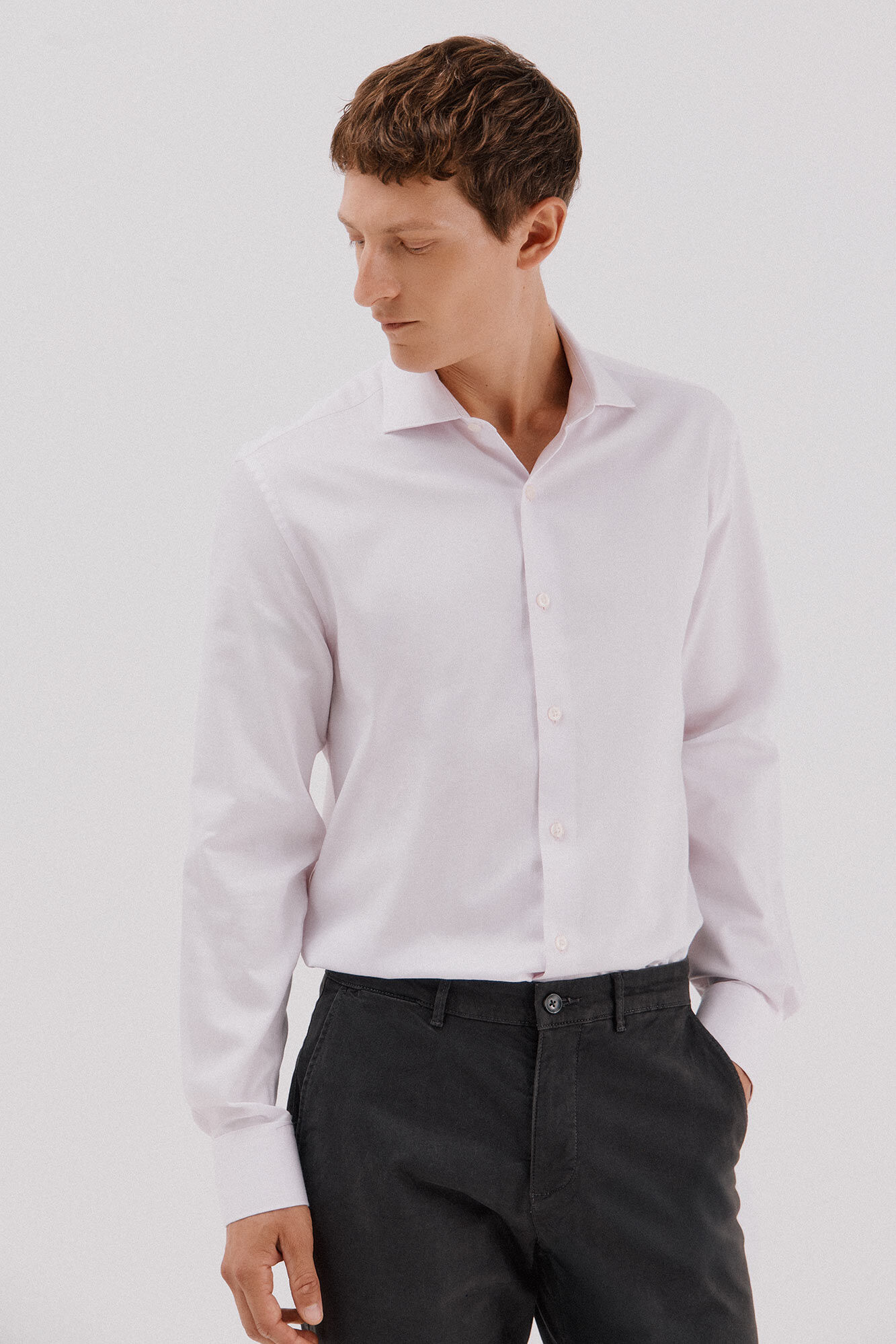 Cortefiel Camisa vestir rayas f&aacute;cil plancha