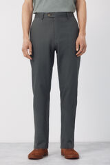 Cortefiel Pantal&oacute;n traje coordinado mezcla lino Kaki