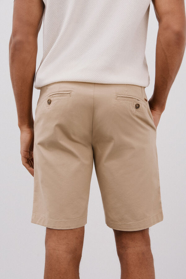 Cortefiel Bermudas chino Beige