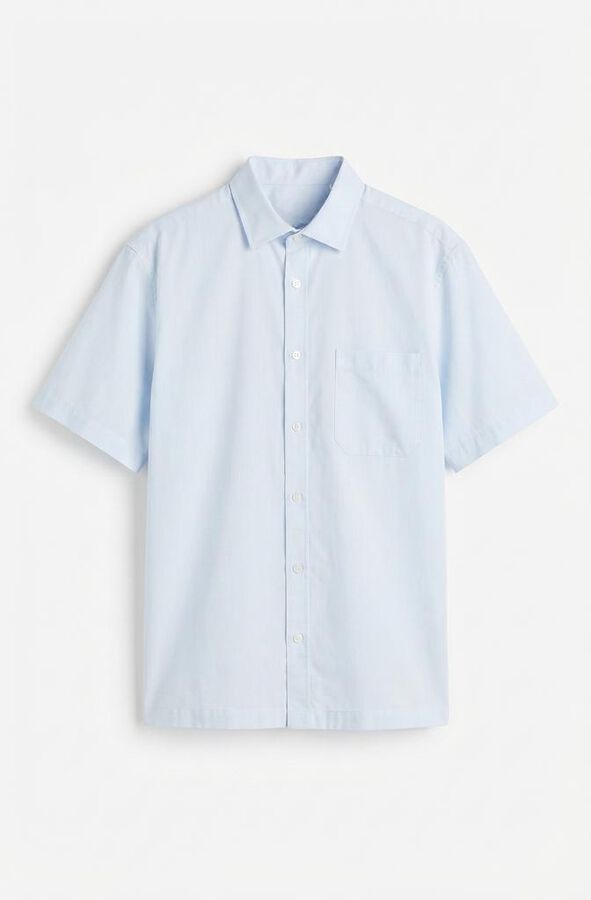 Cortefiel Camisa cuadro vichy manga corta Azul