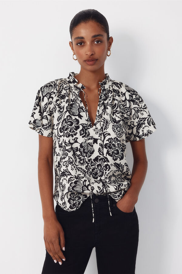 Cortefiel Blusa manga rangl&aacute;n Multicolor