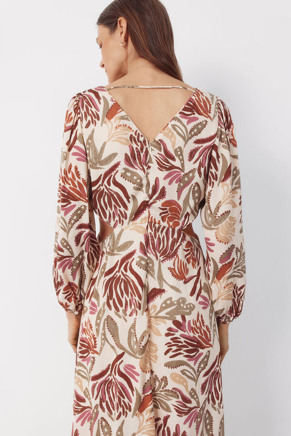 Cortefiel Vestido estampado Multicolor