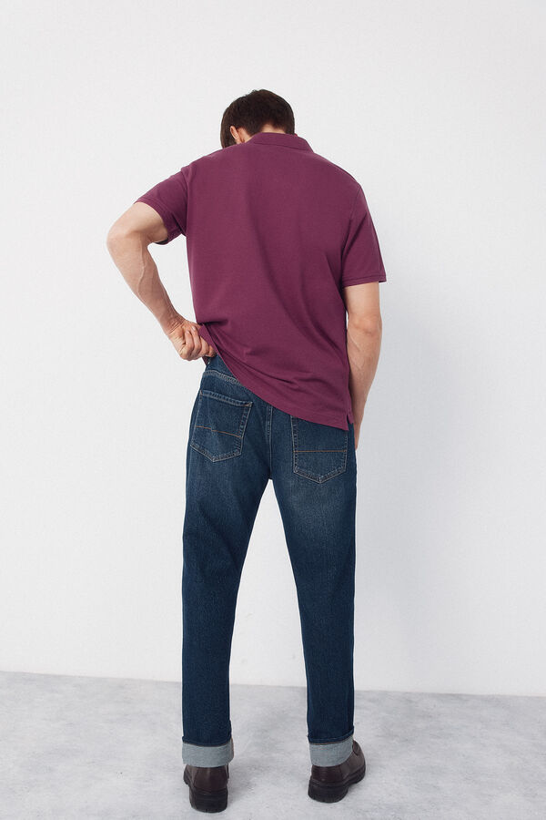 Cortefiel Polo b&aacute;sico piqu&eacute; Rosa