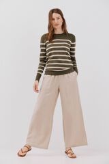 Cortefiel Su&eacute;ter de rayas Kaki