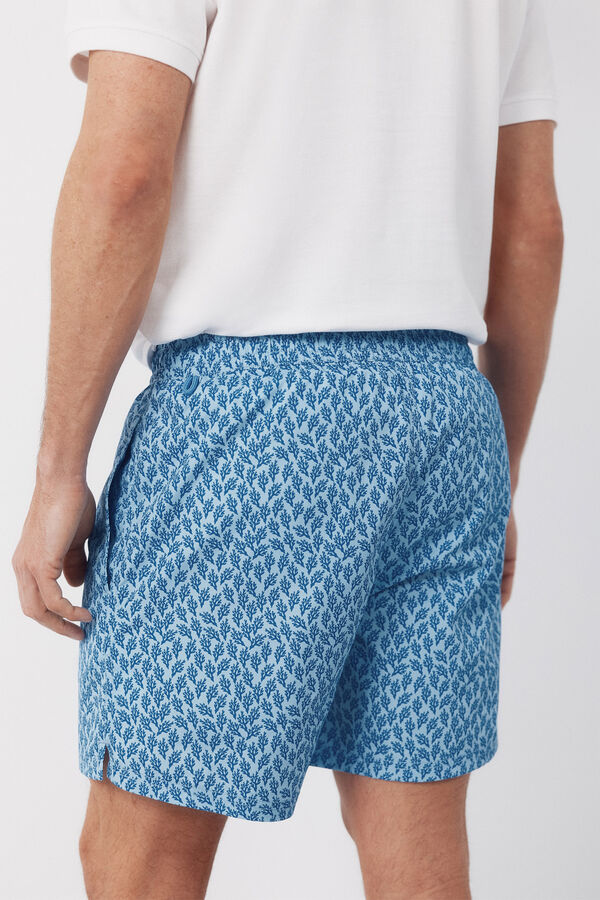 Cortefiel Ba&ntilde;ador estampado algas peque&ntilde;as Azul