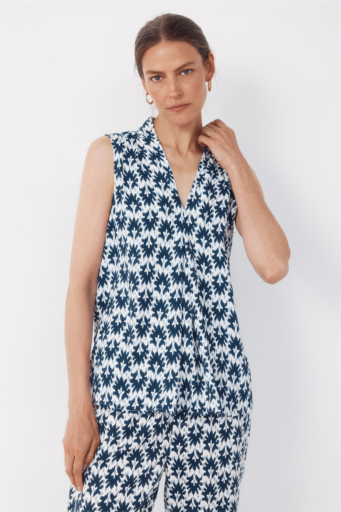 Cortefiel Blusa fluida con pliegues