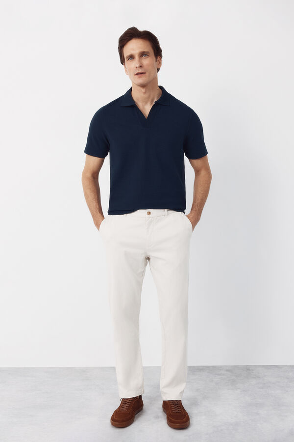 Cortefiel Polo estructura Azul marino