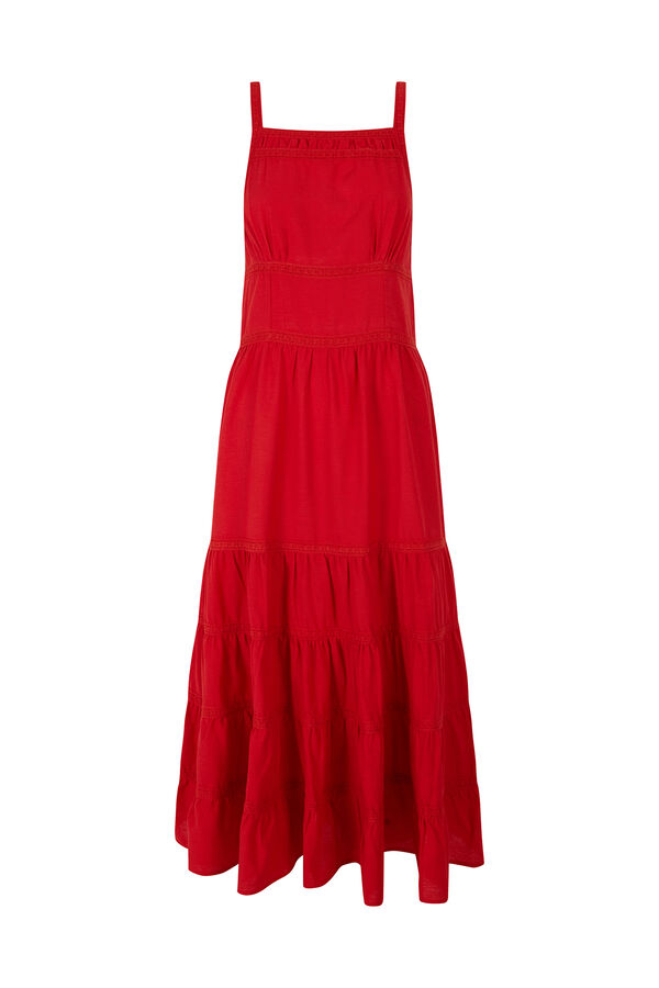 Cortefiel Vestido estampado Rojo