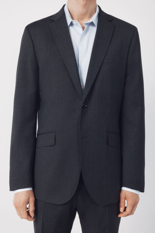 Cortefiel Americana traje lisa coolmax&reg; Gris oscuro