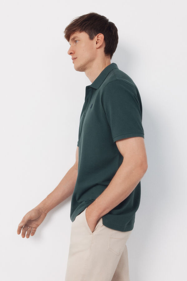 Cortefiel Polo b&aacute;sico piqu&eacute; Kaki