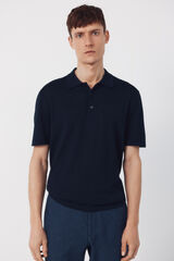 Cortefiel Jersey polo manga corta algod&oacute;n Azul marino