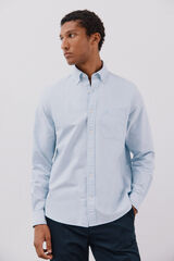 Cortefiel Camisa oxford lisa Azul
