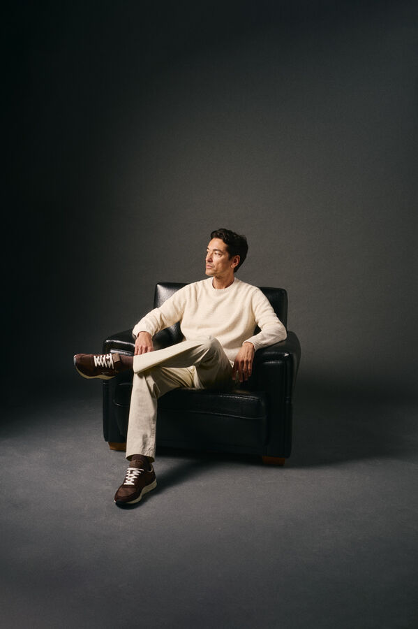 OOTO Jersey cuello redondo algod&oacute;n torzal Beige