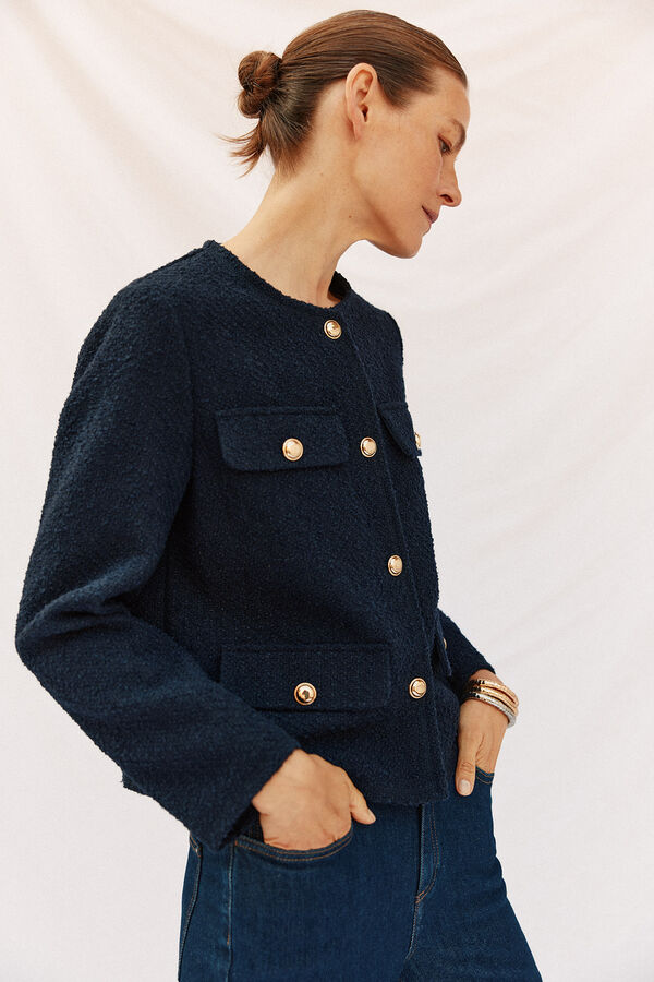 Cortefiel Chamarra de estructura Azul oscuro