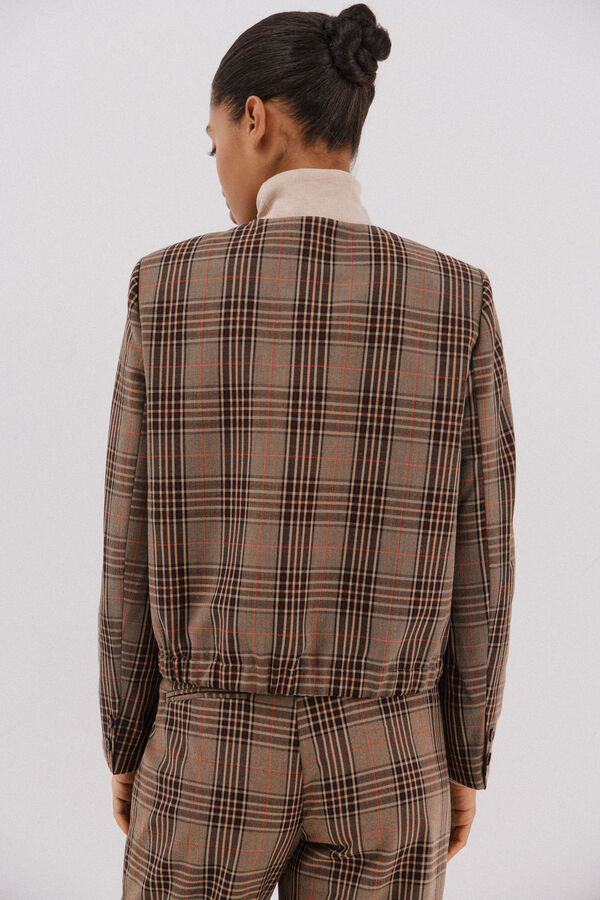 Cortefiel Chamarra de cuadros Arena