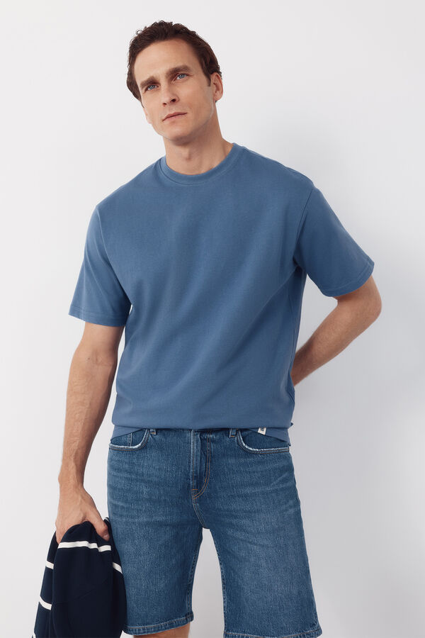 Cortefiel Camiseta b&aacute;sica Azul