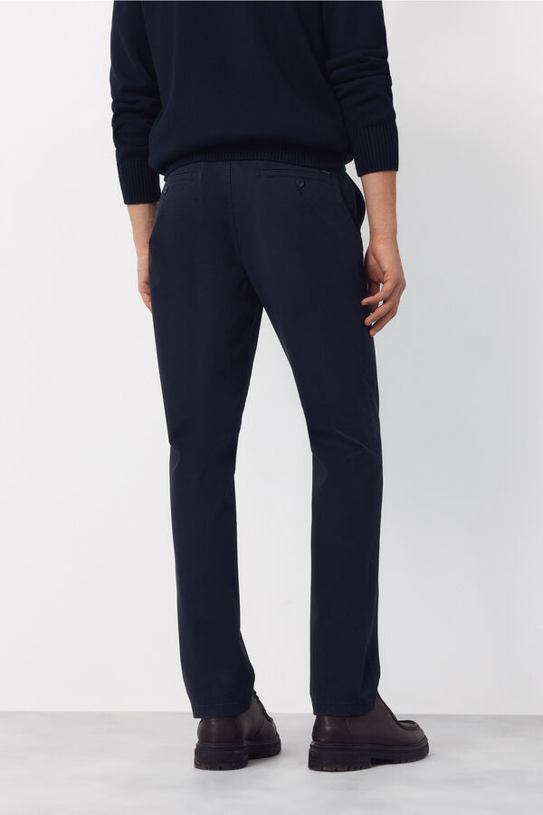 Cortefiel Pantal&oacute;n chino regular fit Azul marino