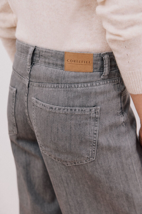 Cortefiel Jeans long palazzo  Gris oscuro