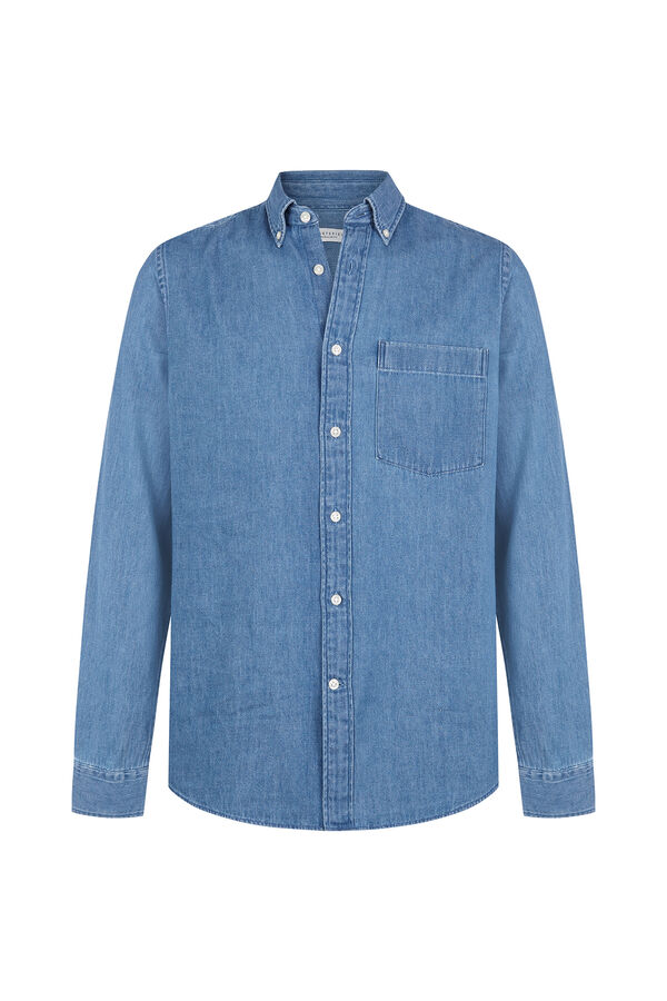 Cortefiel Camisa denim Azul marino