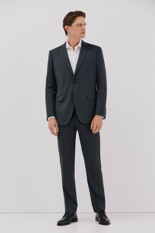 Cortefiel Camisa gemelos slim fit f&aacute;cil plancha Blanco