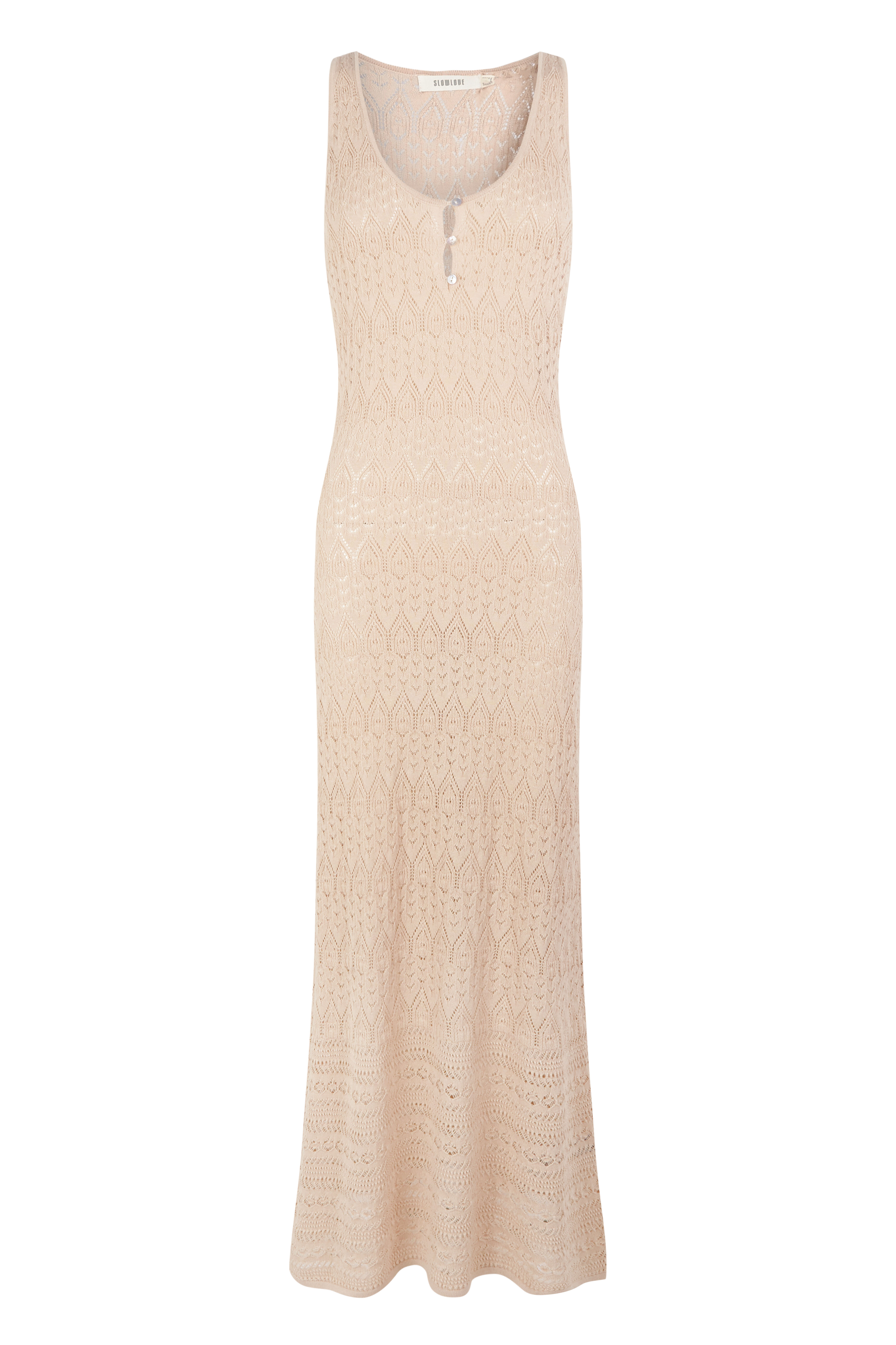 Slowlove Vestido de punto calado
