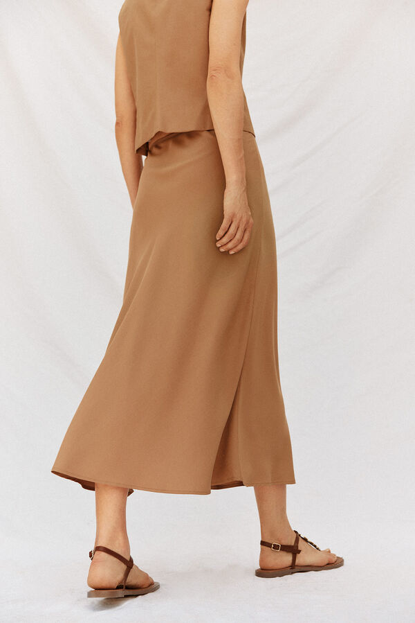 Cortefiel Pantal&oacute;n de vestir con cintur&oacute;n Camel