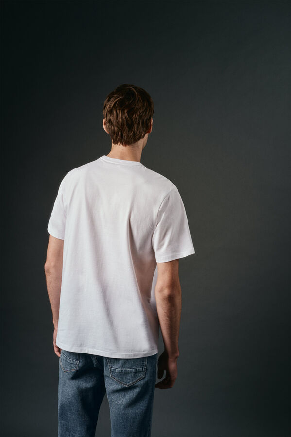 OOTO Camiseta gr&aacute;fica lavada Blanco