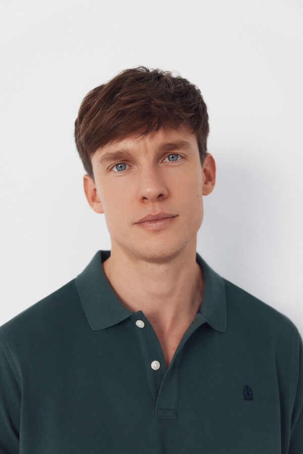 Cortefiel Polo b&aacute;sico piqu&eacute; Kaki