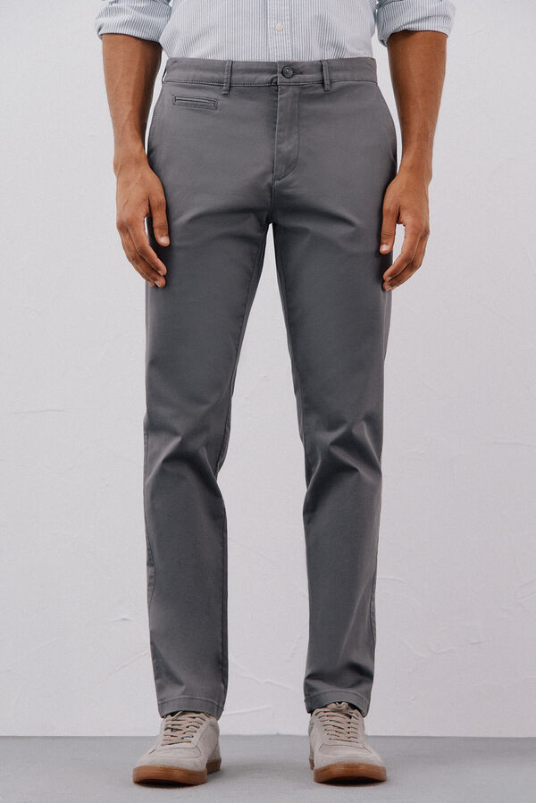 Cortefiel Pantal&oacute;n chino ligero slim fit Gris