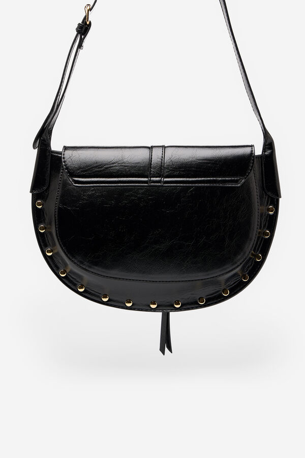 Cortefiel Bandolera de solapa tacahs Negro