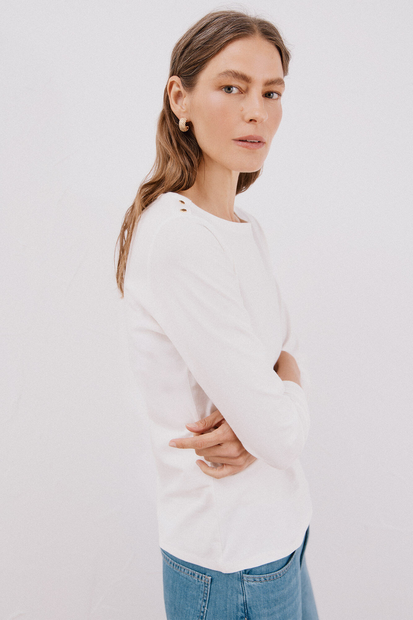 Cortefiel Playera barco botones