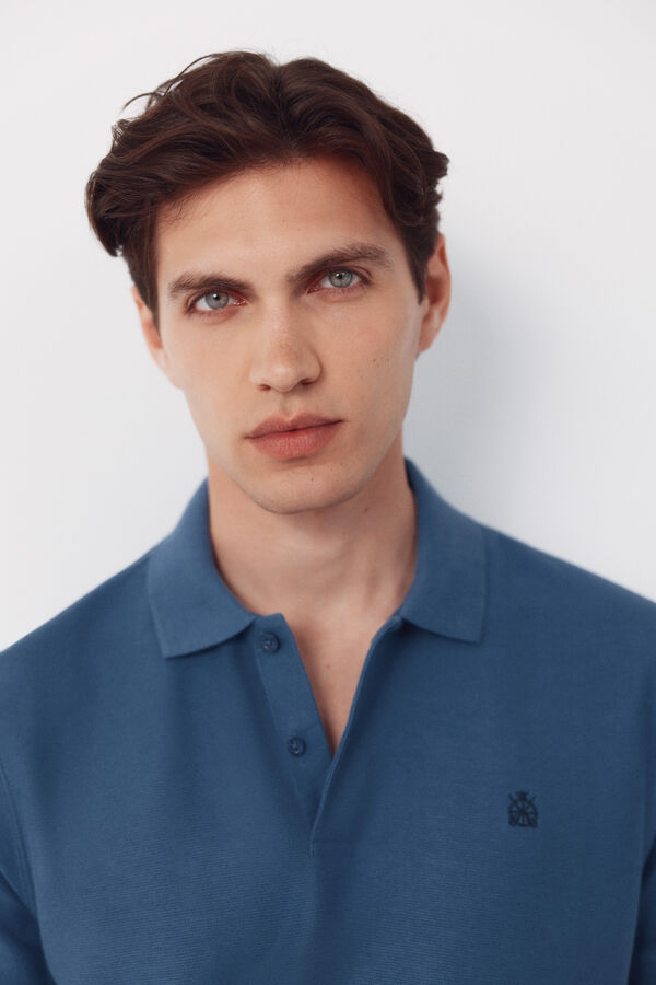 Cortefiel Polo estructura Azul