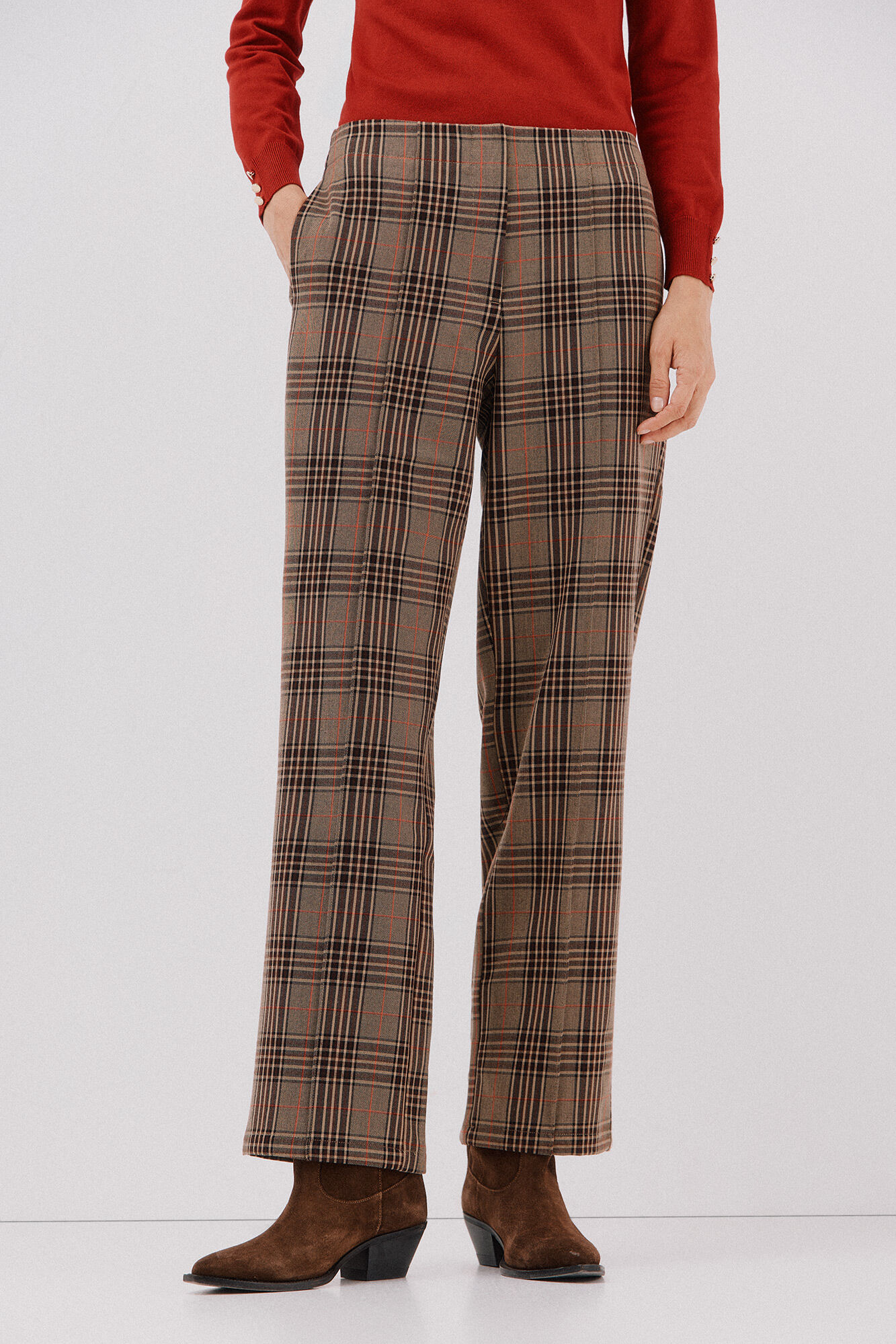 Cortefiel Pantal&oacute;n de mujer a cuadros