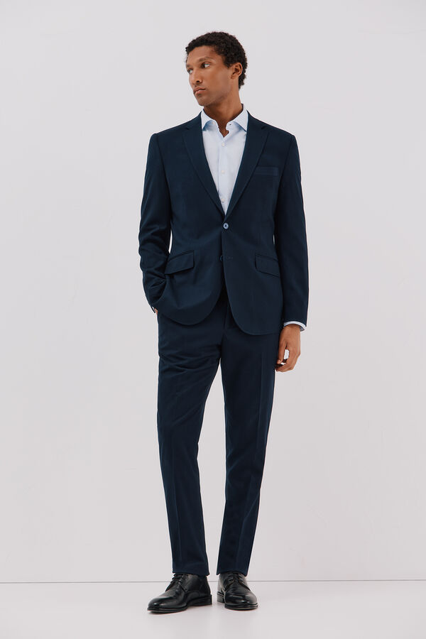 Cortefiel Camisa vestir cuadros f&aacute;cil plancha Azul