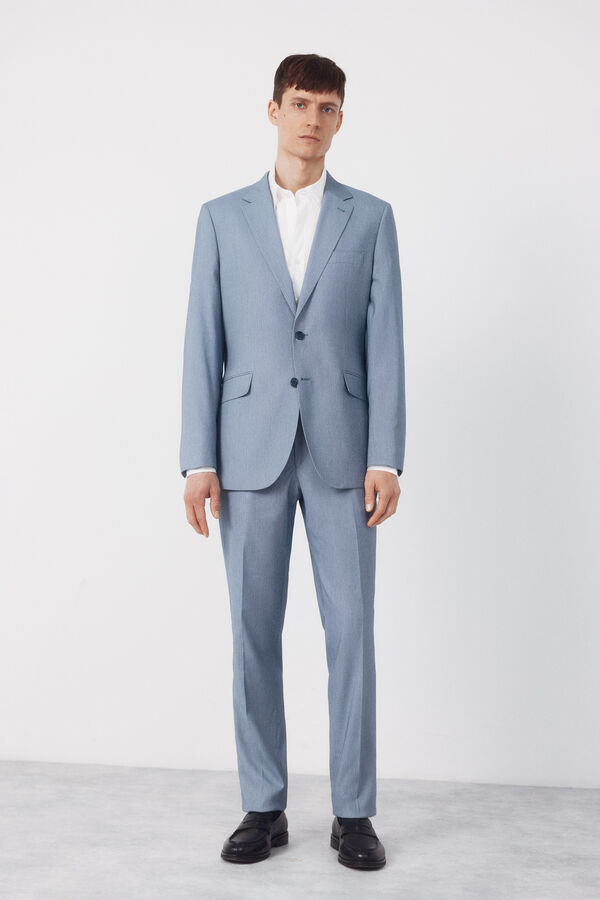 Cortefiel Americana traje serreta Serie XXI azul Azul