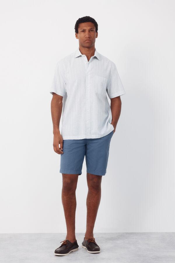 Cortefiel Bermuda chino regular print Azul