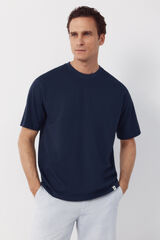 Cortefiel Camiseta b&aacute;sica Azul marino