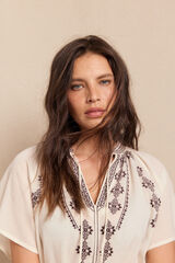 Slowlove Blusa con bordados Blanco