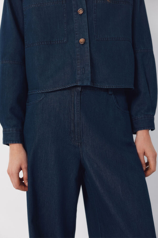 Cortefiel Jean palazzo suave Azul