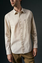 OOTO Camisa rayas estructura Marfil