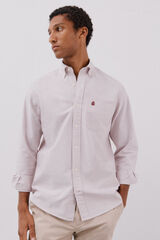Cortefiel Camisa oxford raya candela Granate