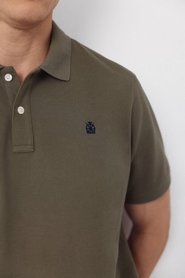 Cortefiel Polo b&aacute;sico piqu&eacute; Kaki