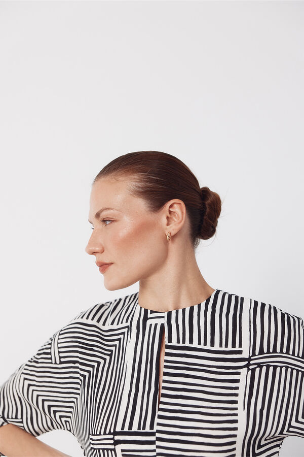 Cortefiel Top estampado Estampado blanco