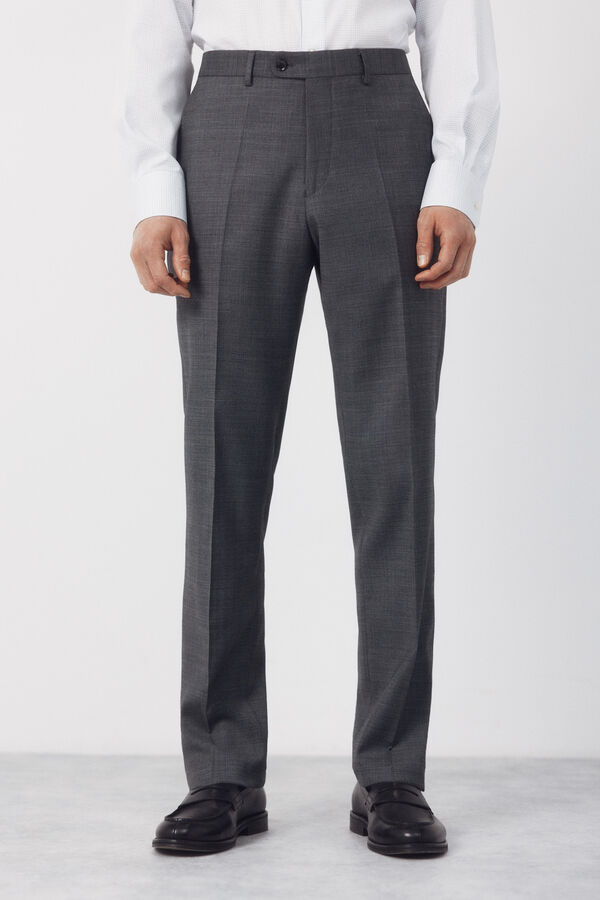 Cortefiel Pantal&oacute;n traje dynamic estructura gris Gris oscuro
