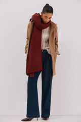 Cortefiel Abrigo de pa&ntilde;o con capucha Beige