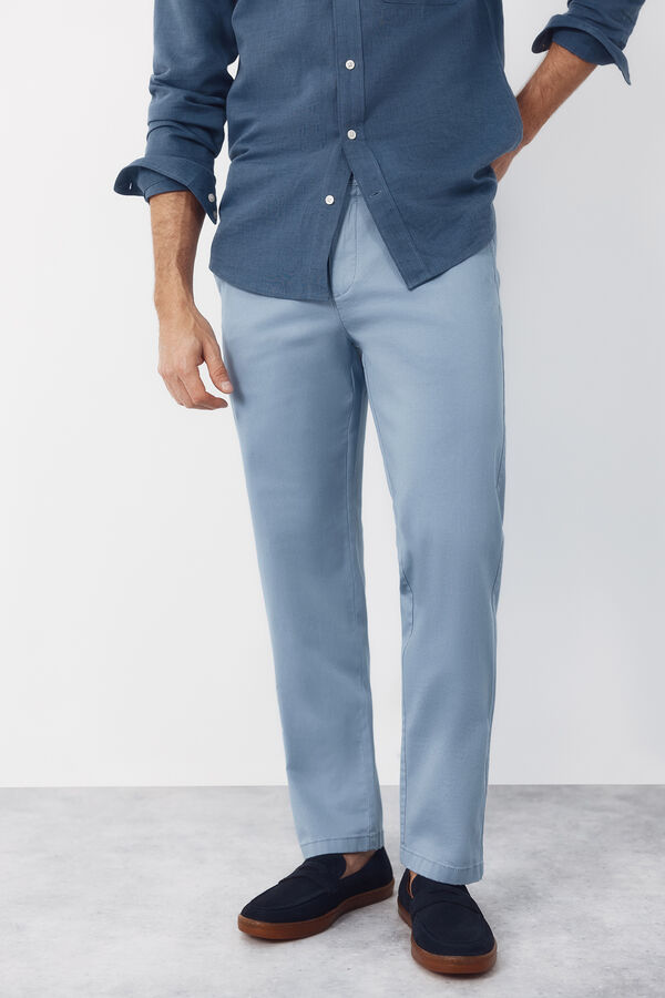Cortefiel Pantal&oacute;n chino regular fit Azul