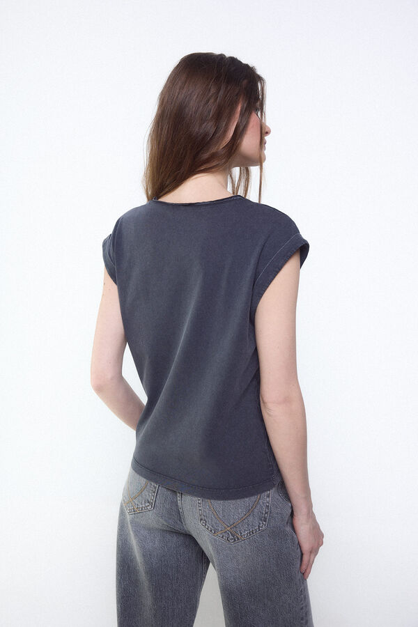 Slowlove Playera con tachas Gris