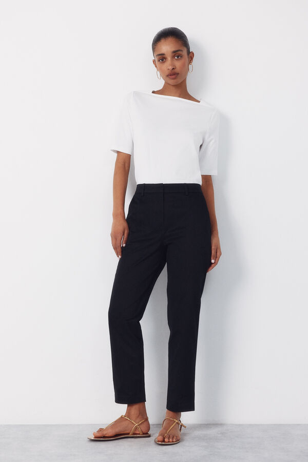 Cortefiel Pantal&oacute;n de corte slim Negro