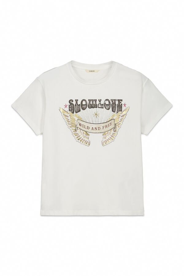 Slowlove Playera slowlove estampada Blanco