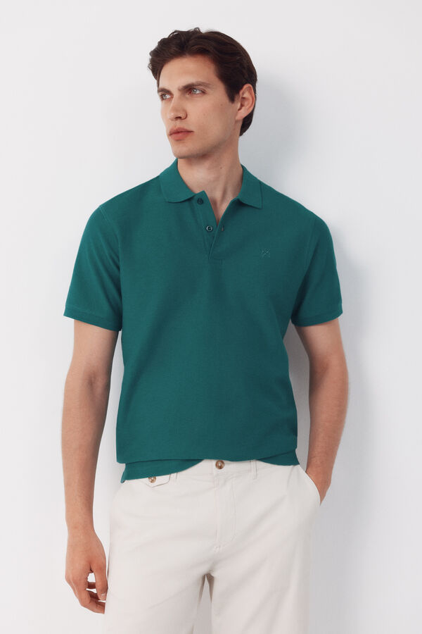 Cortefiel Polo estructura Verde